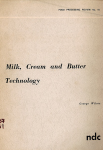 Milk, cream and butter technology