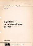 Exportaciones de productos lácteos en 1981