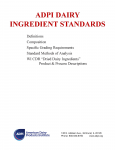 ADPI diary ingredient standards