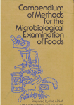 Compendium of methods for the microbiological examination of foods